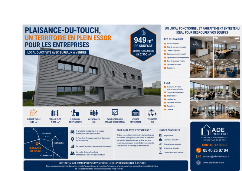 vente entrepôt 1000 m² Toulouse